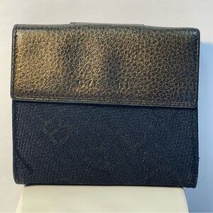 Bvlgari Canvas and Leather Monogram Bifold Wallet - Preowned